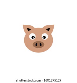 pig face vector illustration. cool pig face vector.
