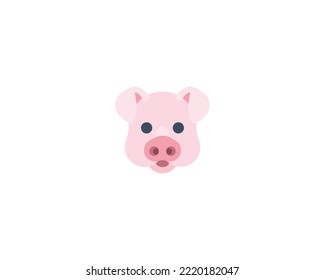 Pig face vector isolated icon. Pig emoji illustration. Pig vector isolated emoticon