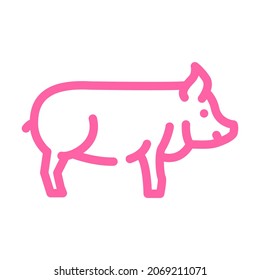 pig farm animal color icon vector. pig farm animal sign. isolated symbol illustration