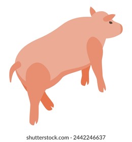 Pig farm animal icon isometric vector. Country farmer. Business nature animals