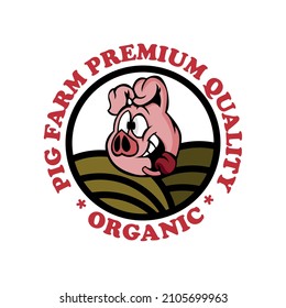 pig farm design illustration animal vector