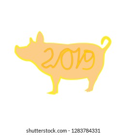 Pig farm icon vector illustration isolated on a white background
