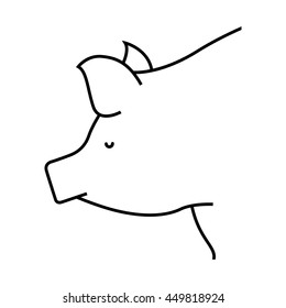 pig farm isolated icon design, vector illustration  graphic 