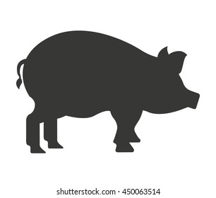 pig farm isolated icon design, vector illustration  graphic 