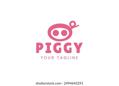 Pig farming logo design. Modern pig farm logo. Fresh pork logo design