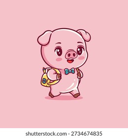 A Pig Going To School