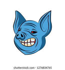 pig handrawn vector illustration
