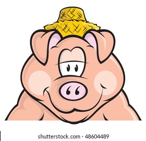 Pig with hat