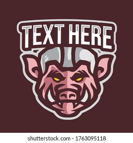 E-Sport-Logo-Vorlage für Schweinekopf
