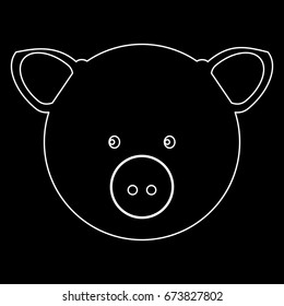 Pig head icon .