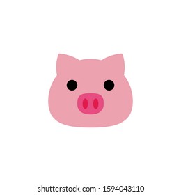 pig head icon on a white background