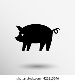 pig head icon solated agriculture mammal sign symbol graphic farm.