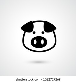Pig head icon vector