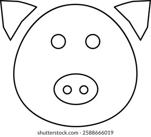 pig head icon vector illustration