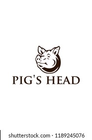 pig head logo