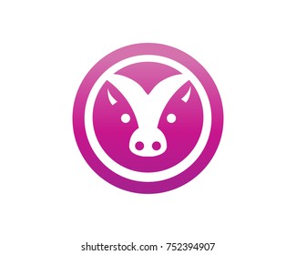 Pig  head logo and symbols
