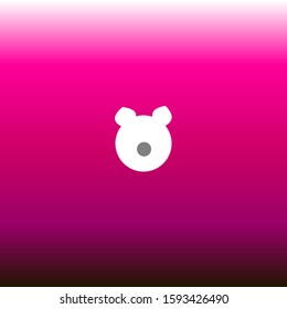 
pig head on pink background