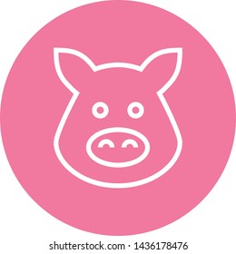 Pig Head Pork Outline Icon Stock Vector (Royalty Free) 1436178476 ...