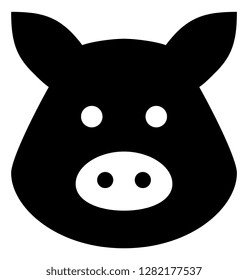 Pig Head Vector Icon