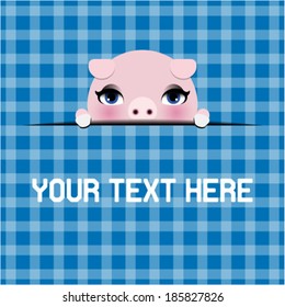 Pig head. Vector illustration 