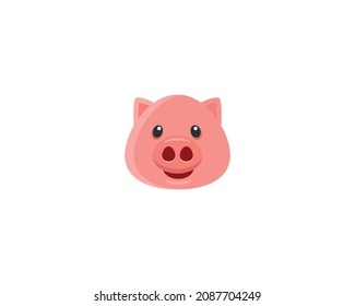 Pig head vector isolated icon. Emoji illustration. Pig vector emoticon