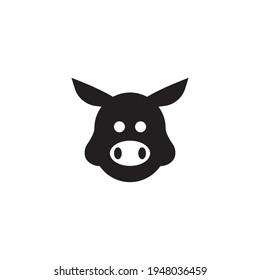 Pig heat logo vector design illustration template