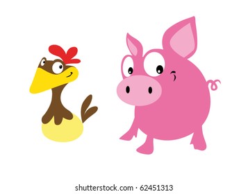 pig and hen