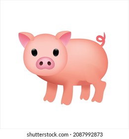 Pig Hog Sow nose face vector template design element. Use for poster education school kid children text emoji emotion expression reactions chat comment social media app smartphone to family friends svg