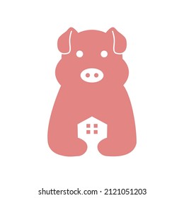 Logo für Schweinehaltungsunternehmen, Vektorsymbol