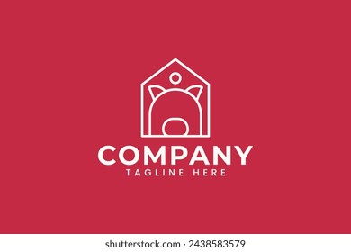 pig house lover logo design for animal food farm restaurant company business