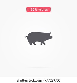 pig icon. animal sign