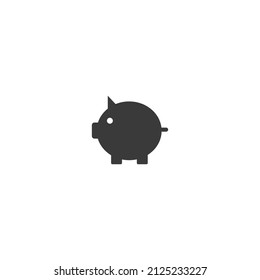 Pig Icon Black and White Vector Graphic