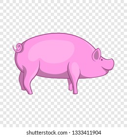 Pig icon in cartoon style isolated on background for any web design 