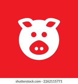 Pig icon, common graphic resources, vector illustration.