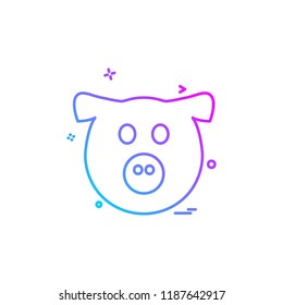 Pig icon design vector