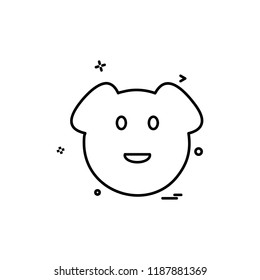 Pig icon design vector