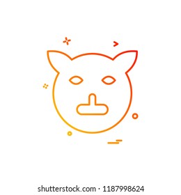 Pig icon design vector