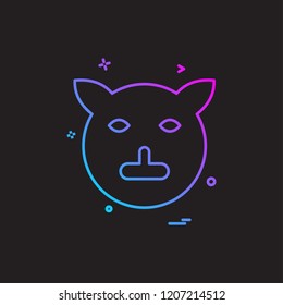 Pig icon design vector