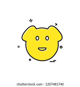 Pig icon design vector