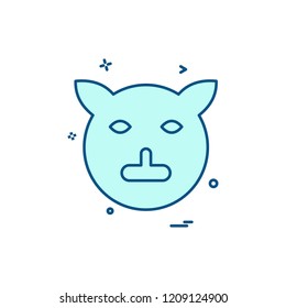 Pig icon design vector