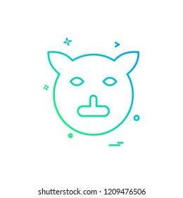 Pig icon design vector