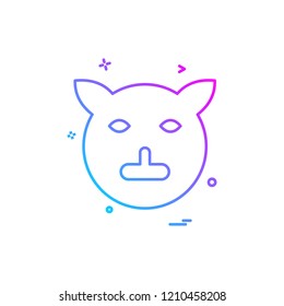Pig icon design vector