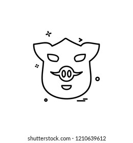Pig icon design vector