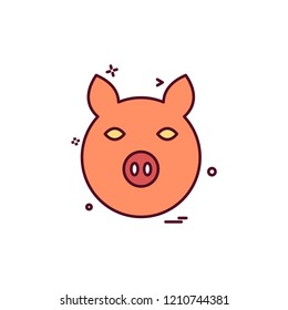 Pig icon design vector
