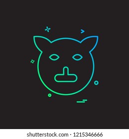 Pig icon design vector
