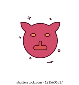 Pig icon design vector