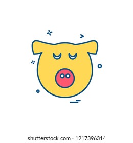 Pig icon design vector