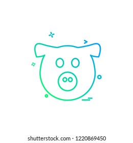 Pig icon design vector