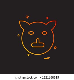 Pig icon design vector
