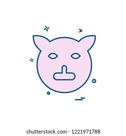 Pig icon design vector